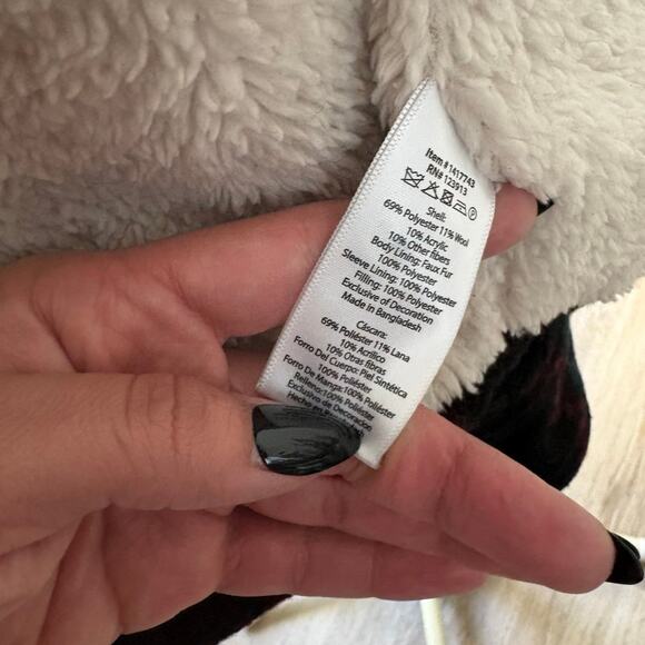 Jachs New York Men's Sherpa Line Wool Warm Multi-Color Black Jacket Large - Picture 7 of 7